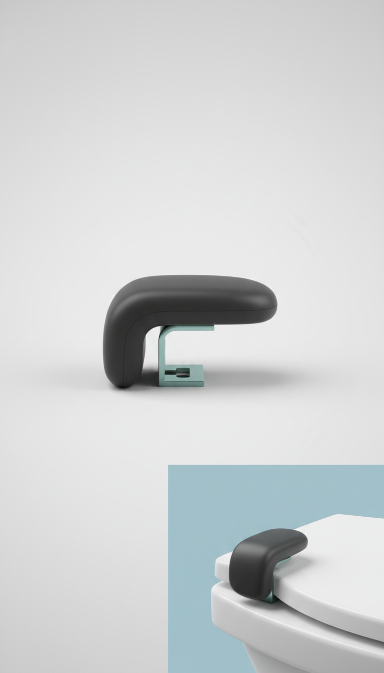 Toilet seat lifter slate black edition